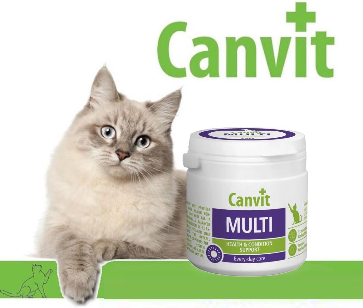 Canvit Multivitamins for Cats: Daily Health, Immunity & Stress Support (100g)