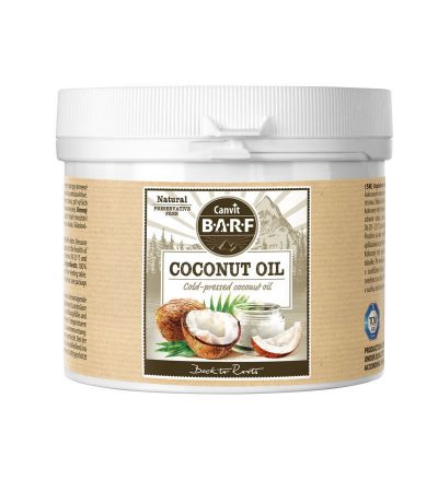 Canvit BARF Coconut Oil: Organic Cold-Pressed Superfood for Cats & Dogs (600g)