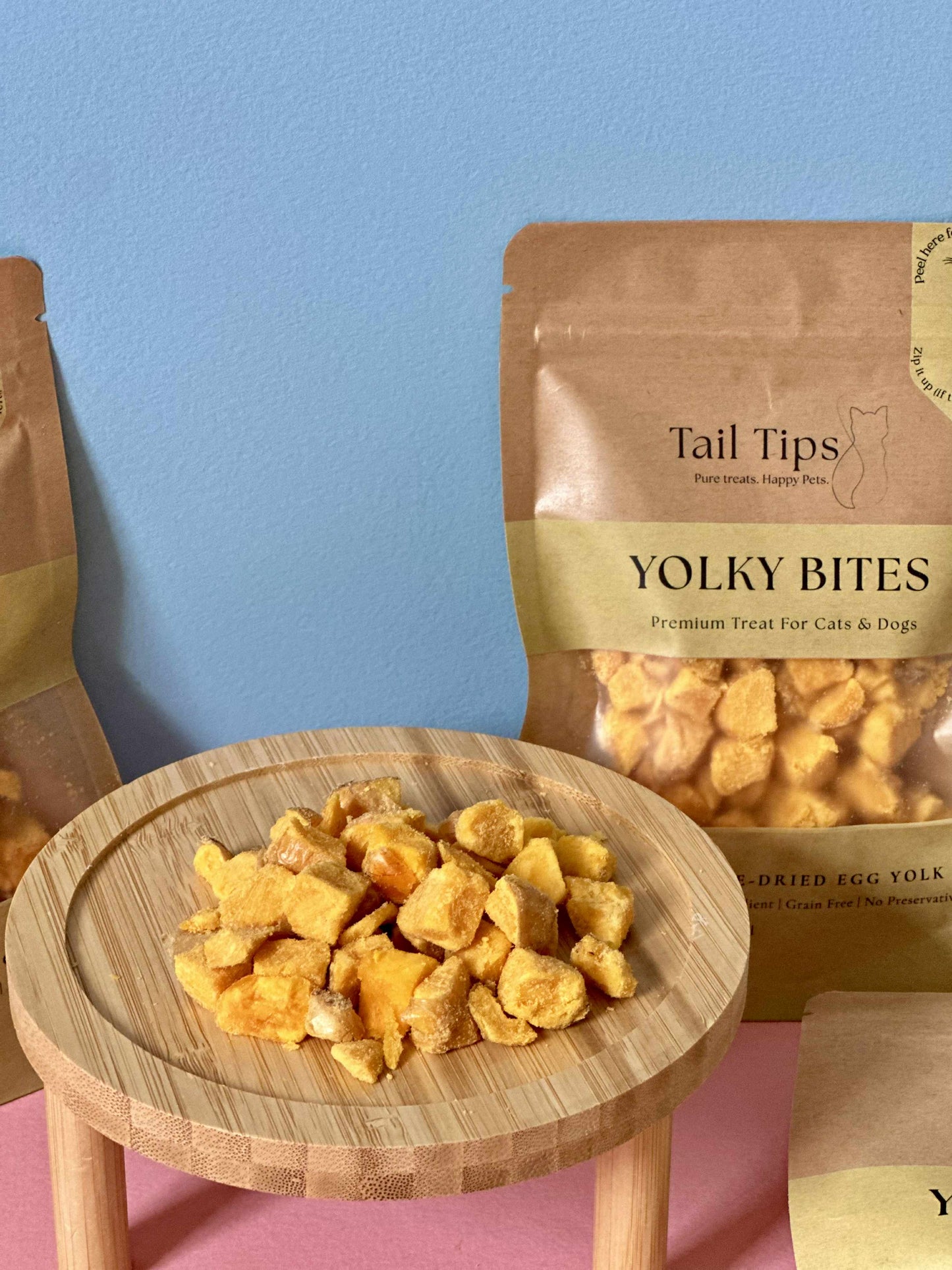 Yolky Bites - 100% Freeze-Dried Egg Yolk Treats | Pure Protein | Tail Tips UK