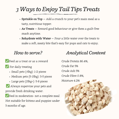 Cluck & Crunch - 100% Freeze-Dried Chicken Treats | Pure & Natural | Tail Tips UK