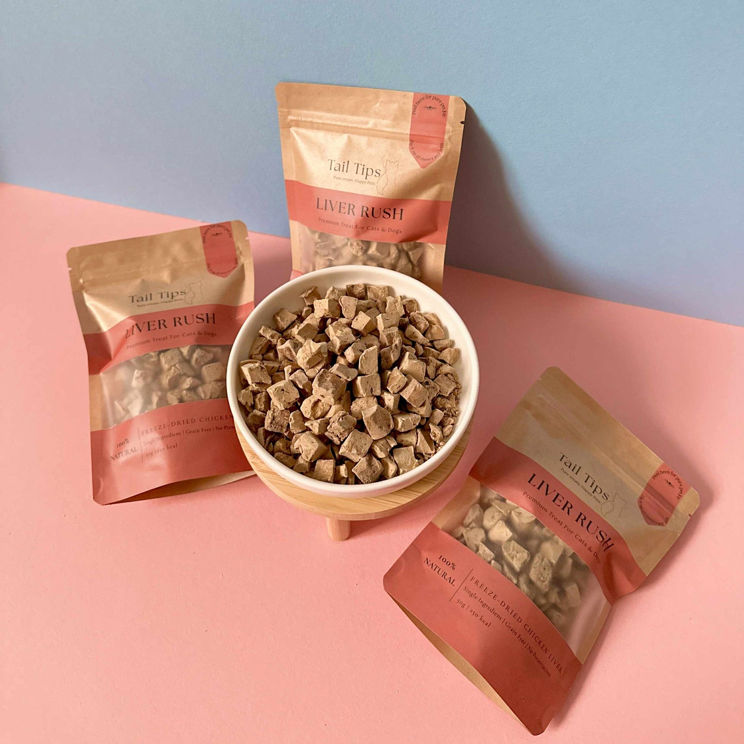 Taster Pack - 5 Freeze-Dried Pet Treats | Try All Flavours | Tail Tips UK