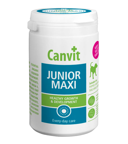 Canvit Junior MAXI Supplement for Large Breeds: Growth, Digestion & Immunity Support (230g)