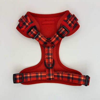Adjustable Harness - Red Tartan