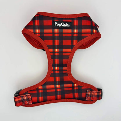 Adjustable Harness - Red Tartan