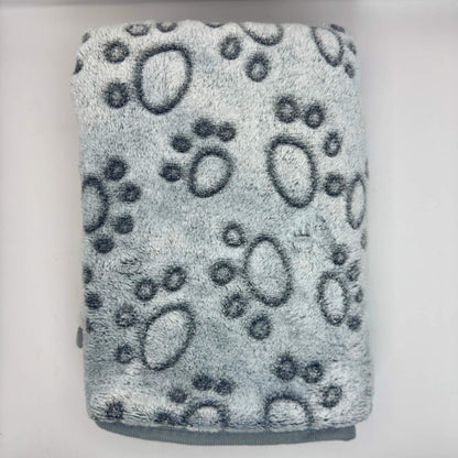 Dog Blanket - Grey Paws