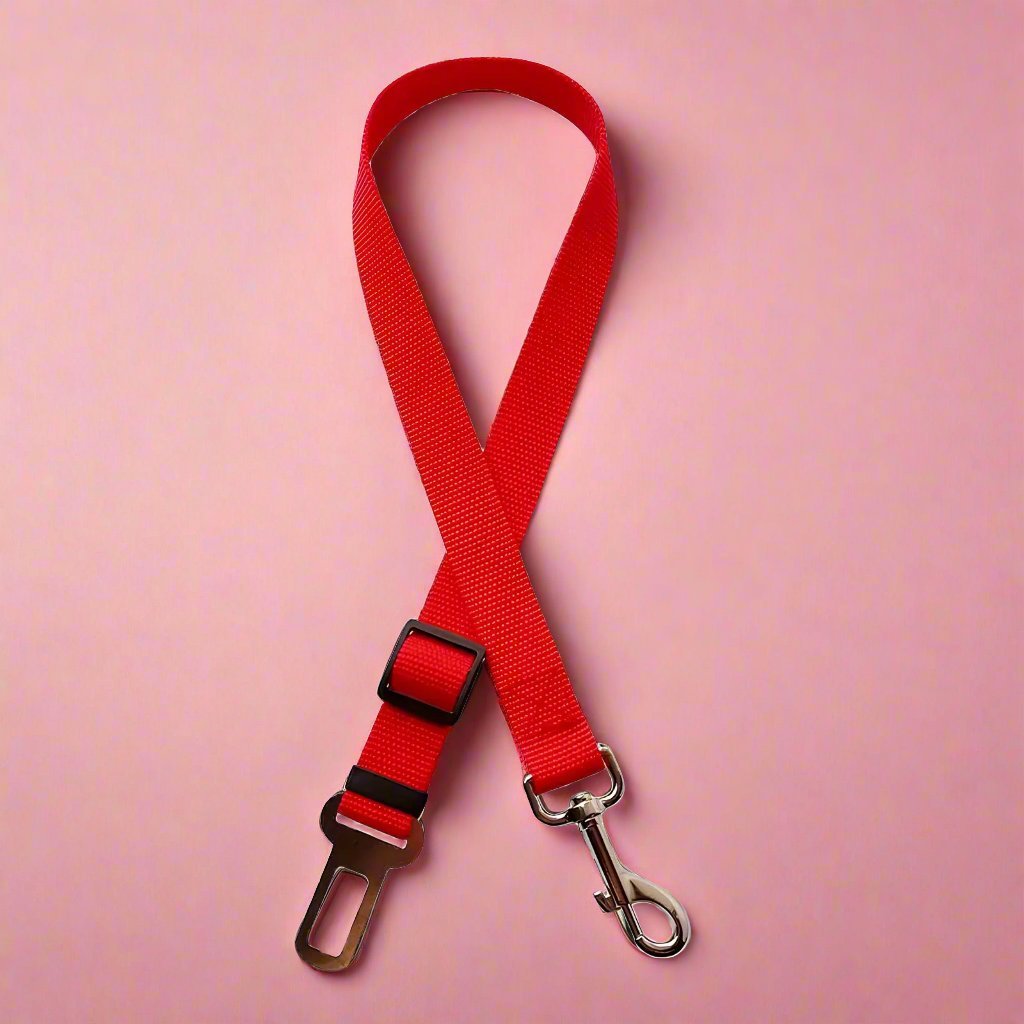 Dog Seat Belt Restraint - Red