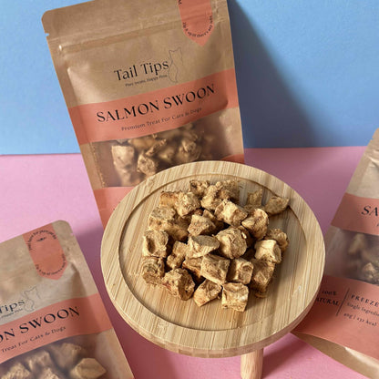 Salmon Swoon - 100% Freeze-Dried Salmon Treats | Pure & Natural | Tail Tips UK
