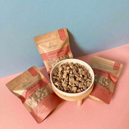 Liver Rush - 100% Freeze-Dried Chicken Liver Treats | High-Value | Tail Tips UK