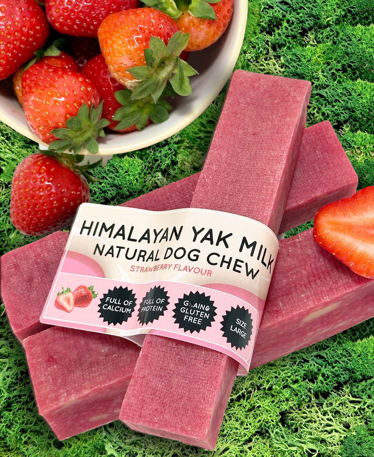 Strawberry Yak Dog Chew